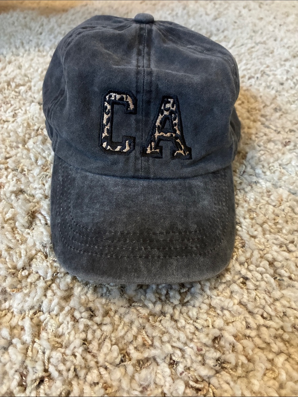 David and Young Women’s Cap - Charcoal with Leopard CA Patch